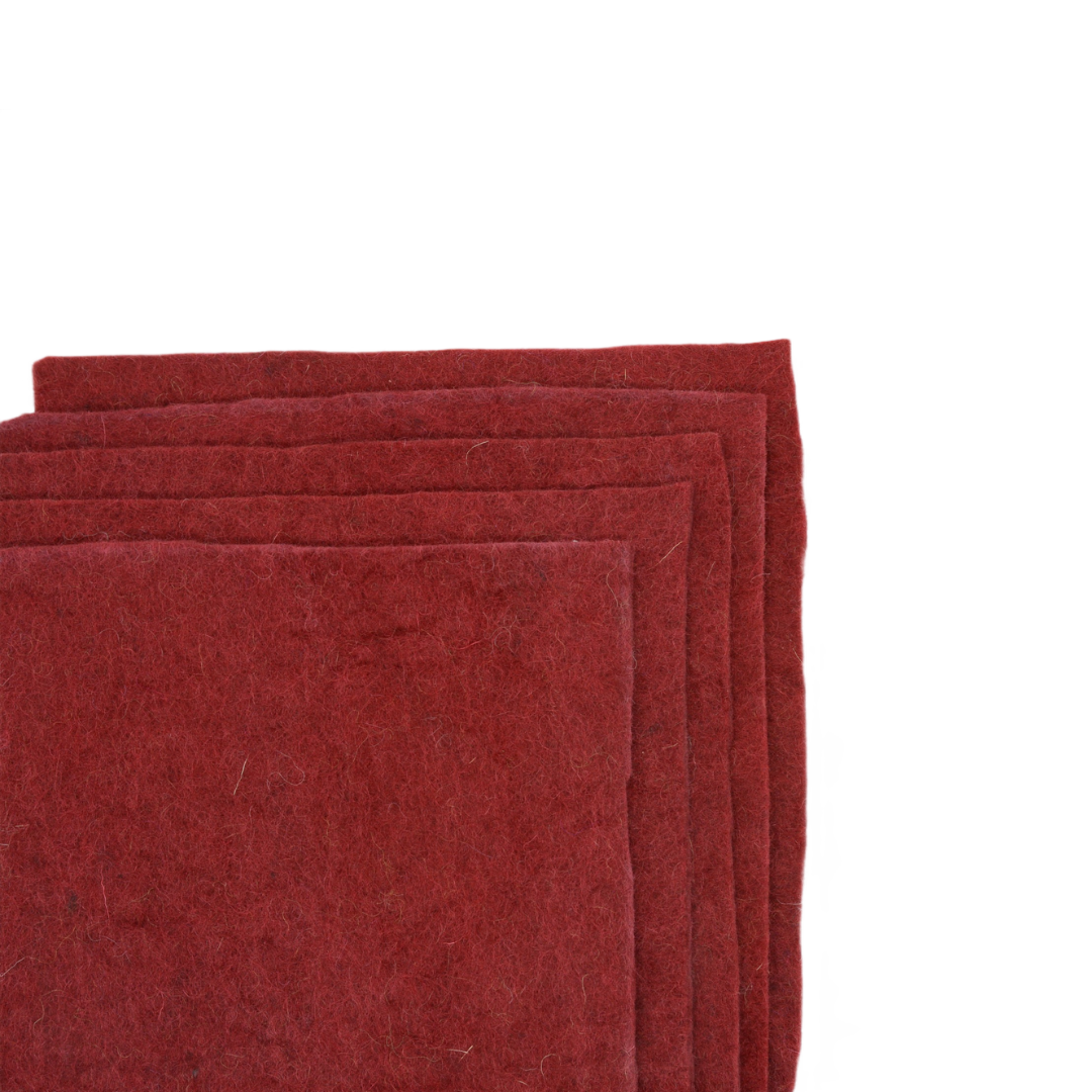 Feutre artisanal en laine de couleur marron, feuille de feutre pour loisirs créatifs