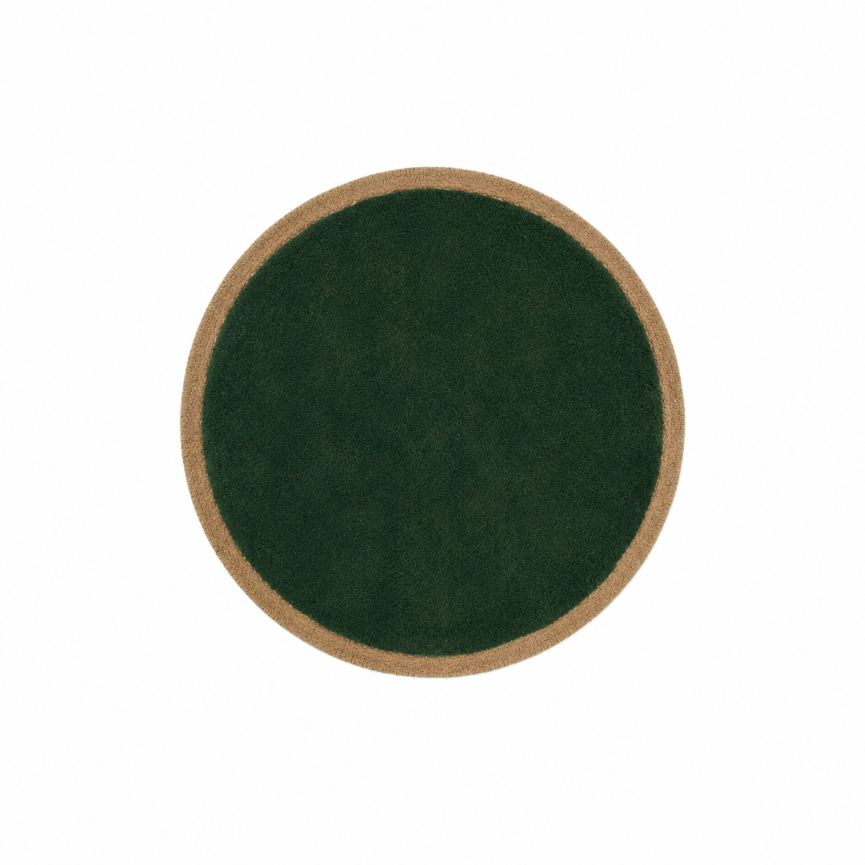 Handmade Green Gray Wool Felt Round Rug Modern Floor Mat
