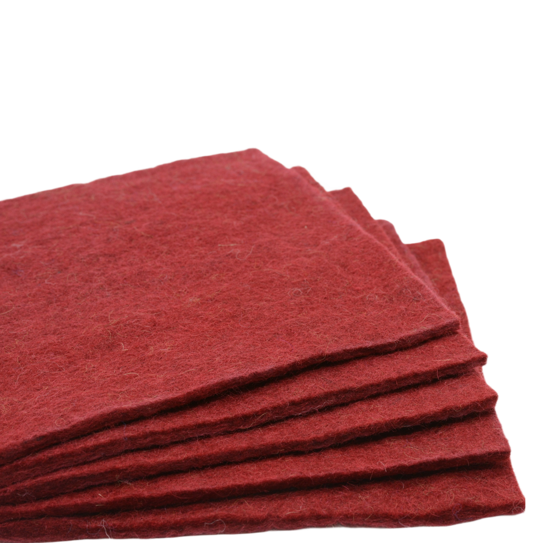 Feutre artisanal en laine de couleur marron, feuille de feutre pour loisirs créatifs