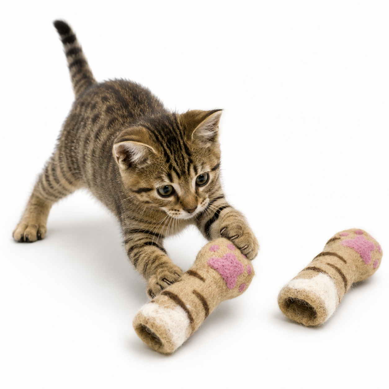 Soft Felt Cat Paw Toys (Set of 2)