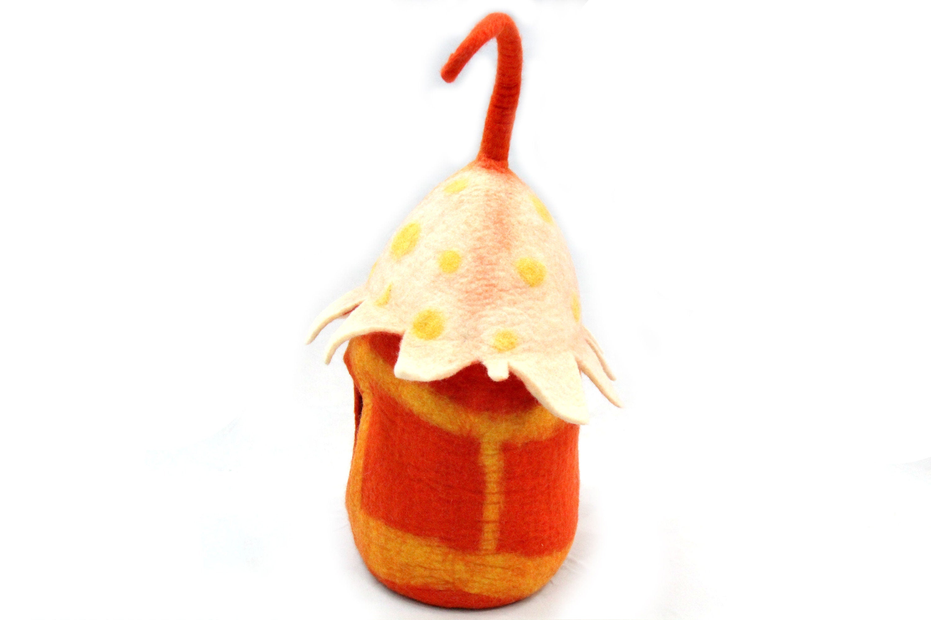 Hand Felted Wool Cat Cave | Unique Pet Bed, Cozy Cocoon