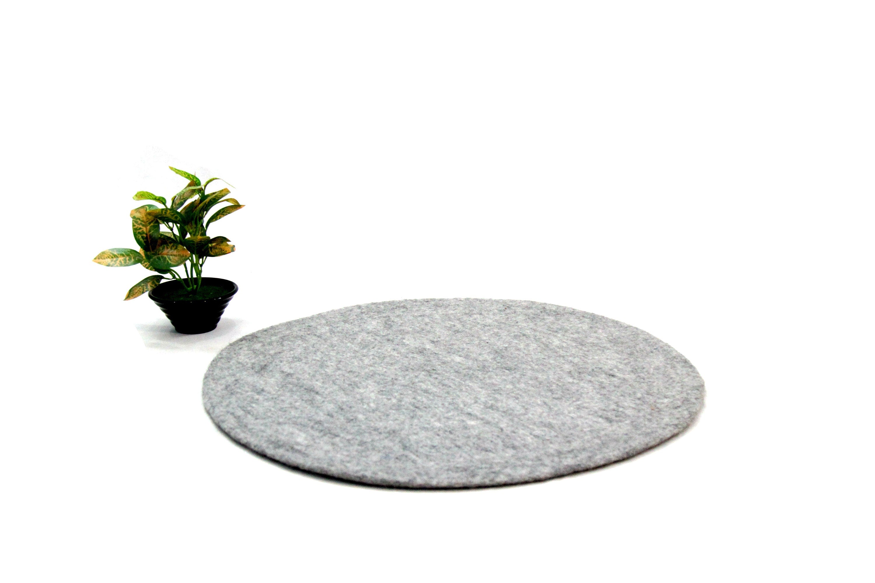 Handmade Gray Wool Pet Mat | Felt Dog Bed, Cat Lounger