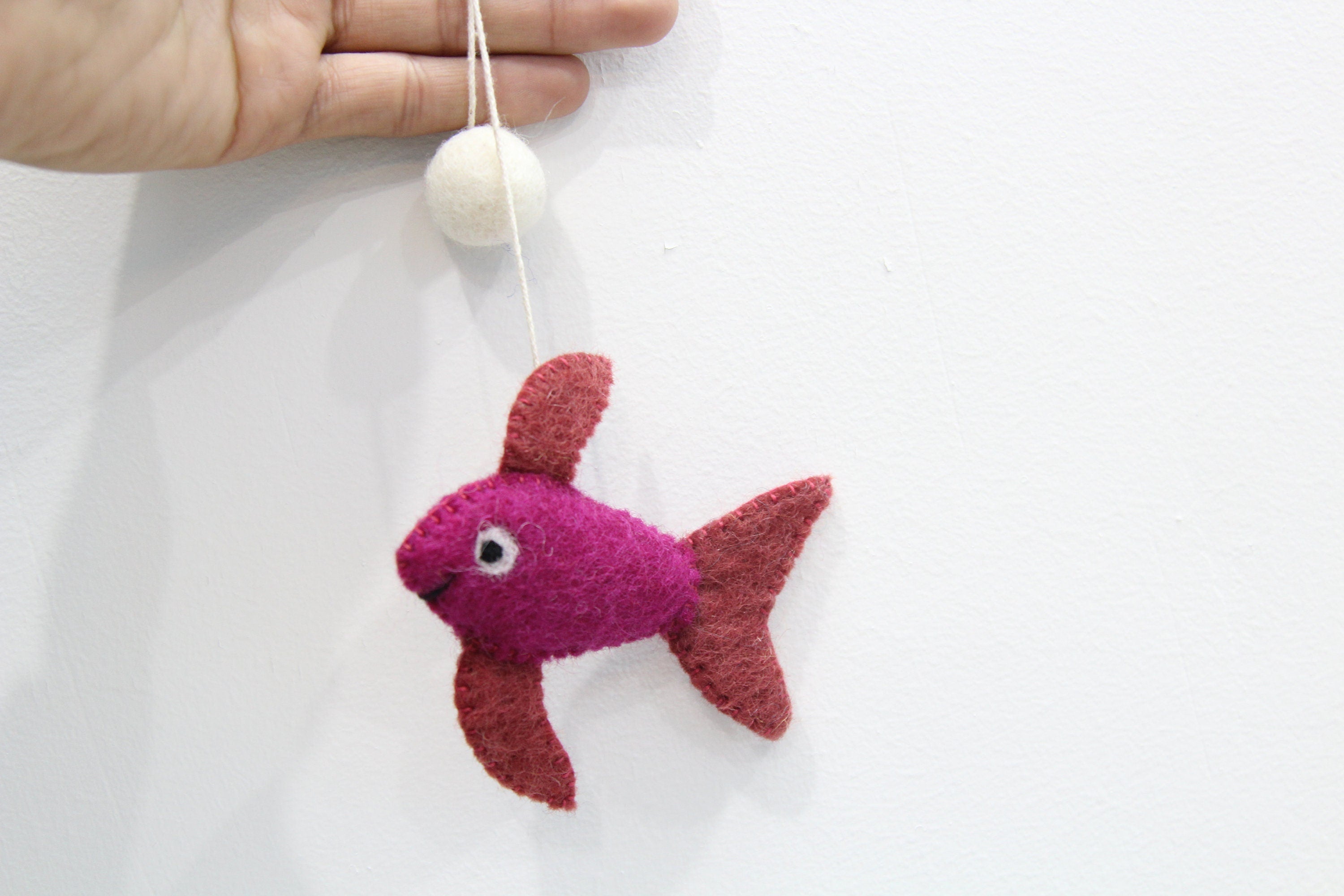 Felt Fish Cat Teaser Toy - Handmade Wool, Non-Toxic