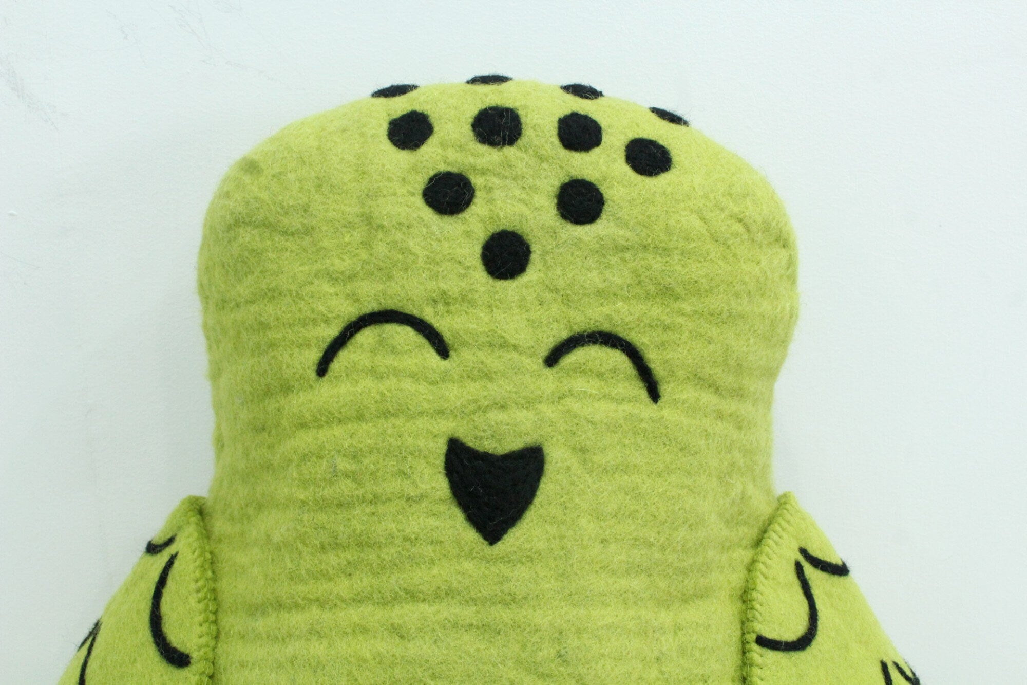 Handmade Felt Owl Cat Cave – Wool Kitty Warmer, Light Green