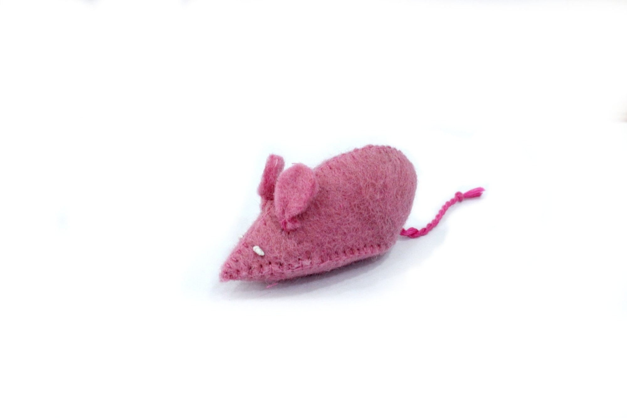 3 pcs Felted Mouse - Felted Cat Teaser - Felt Mouse - For Your Pets - Handmade From Pure Wool - Interactive Play Toy - From Nepal