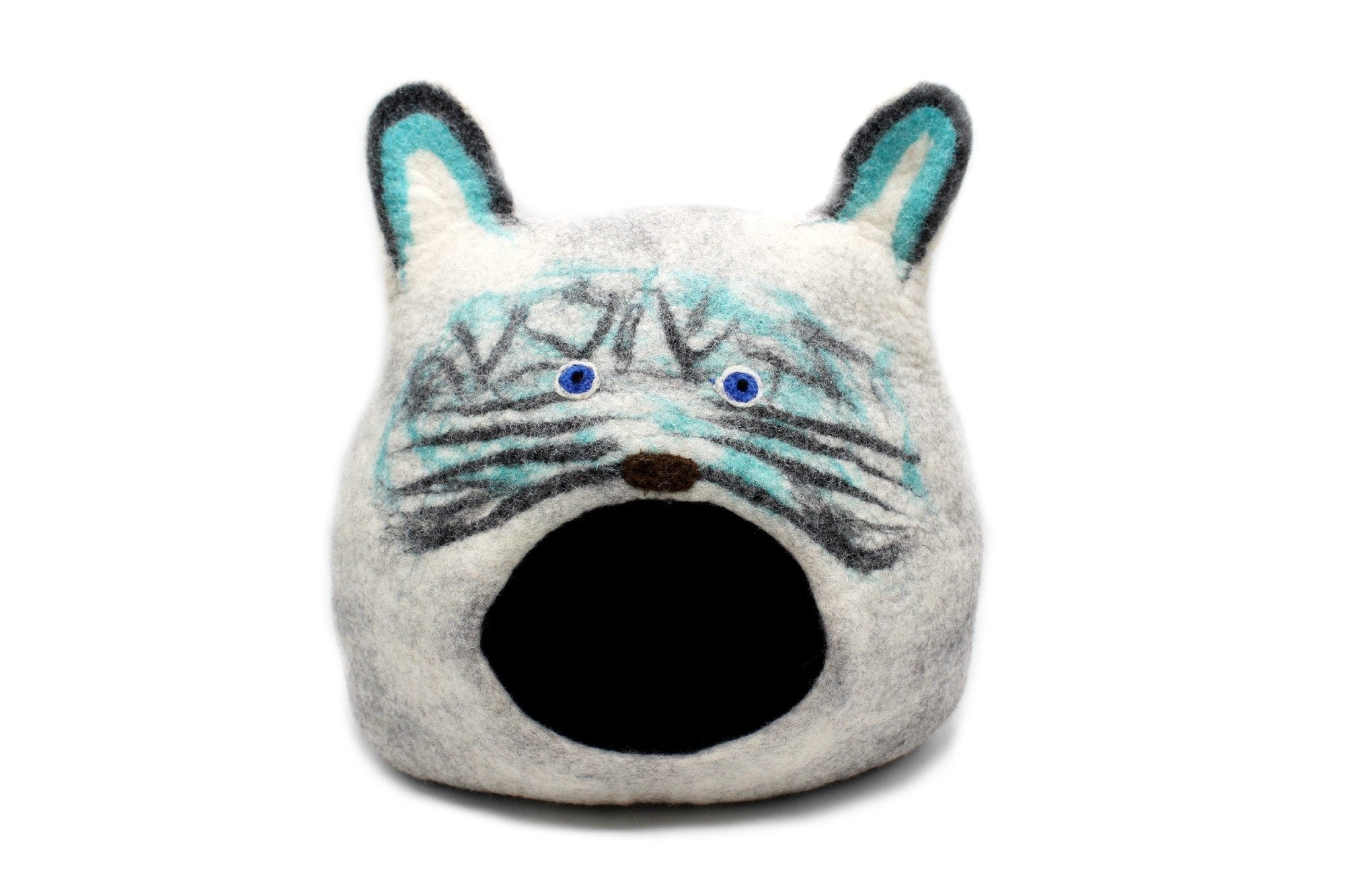 Handmade Wool Cat Bed - Felt Cat House- Large Cats Cave- Ideal Gift For Pet Lovers