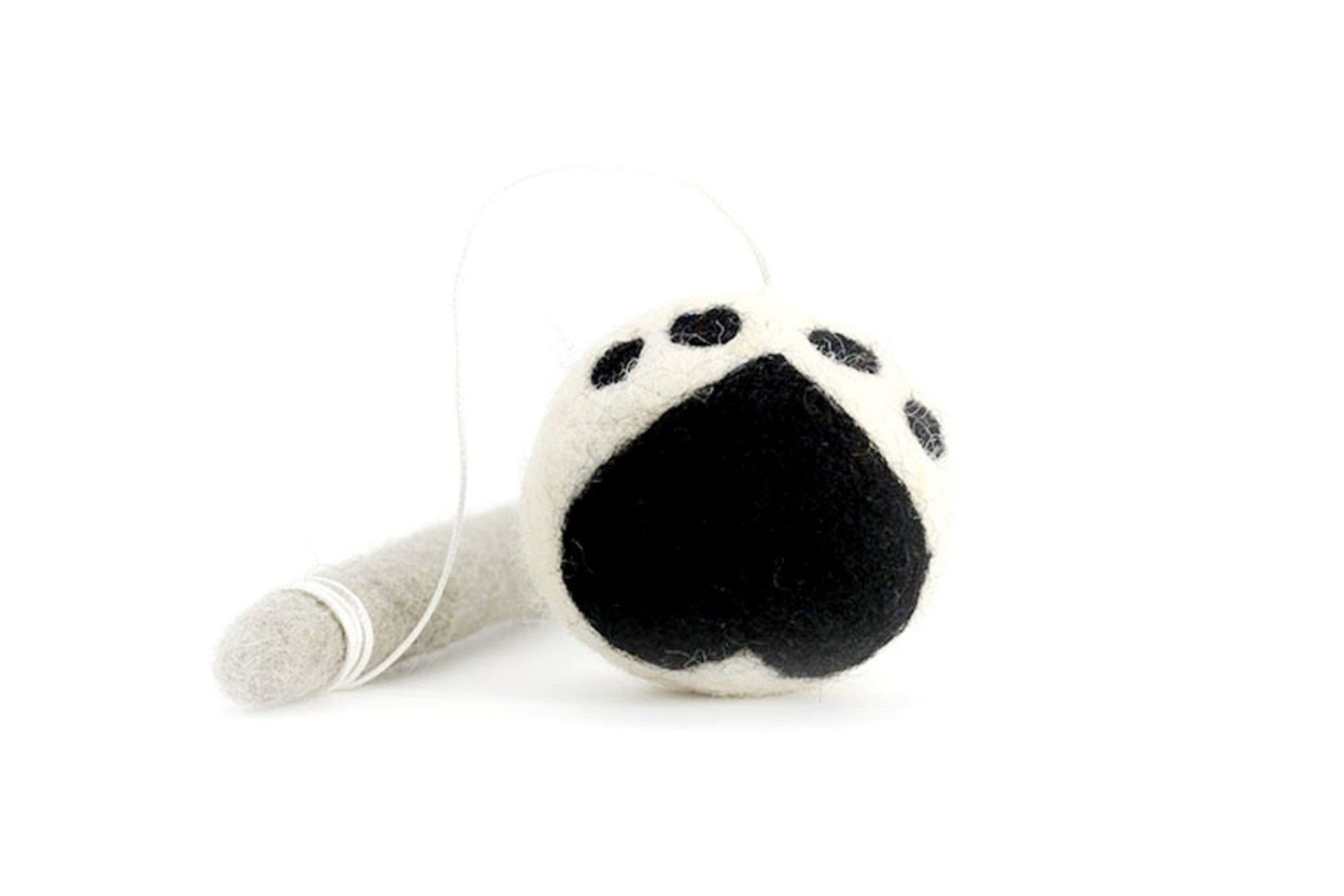 Wool Felt Cat Toy - Kitty Play Teaser - Felt Pet Game Gift for Cats -Set of 2 Interactive