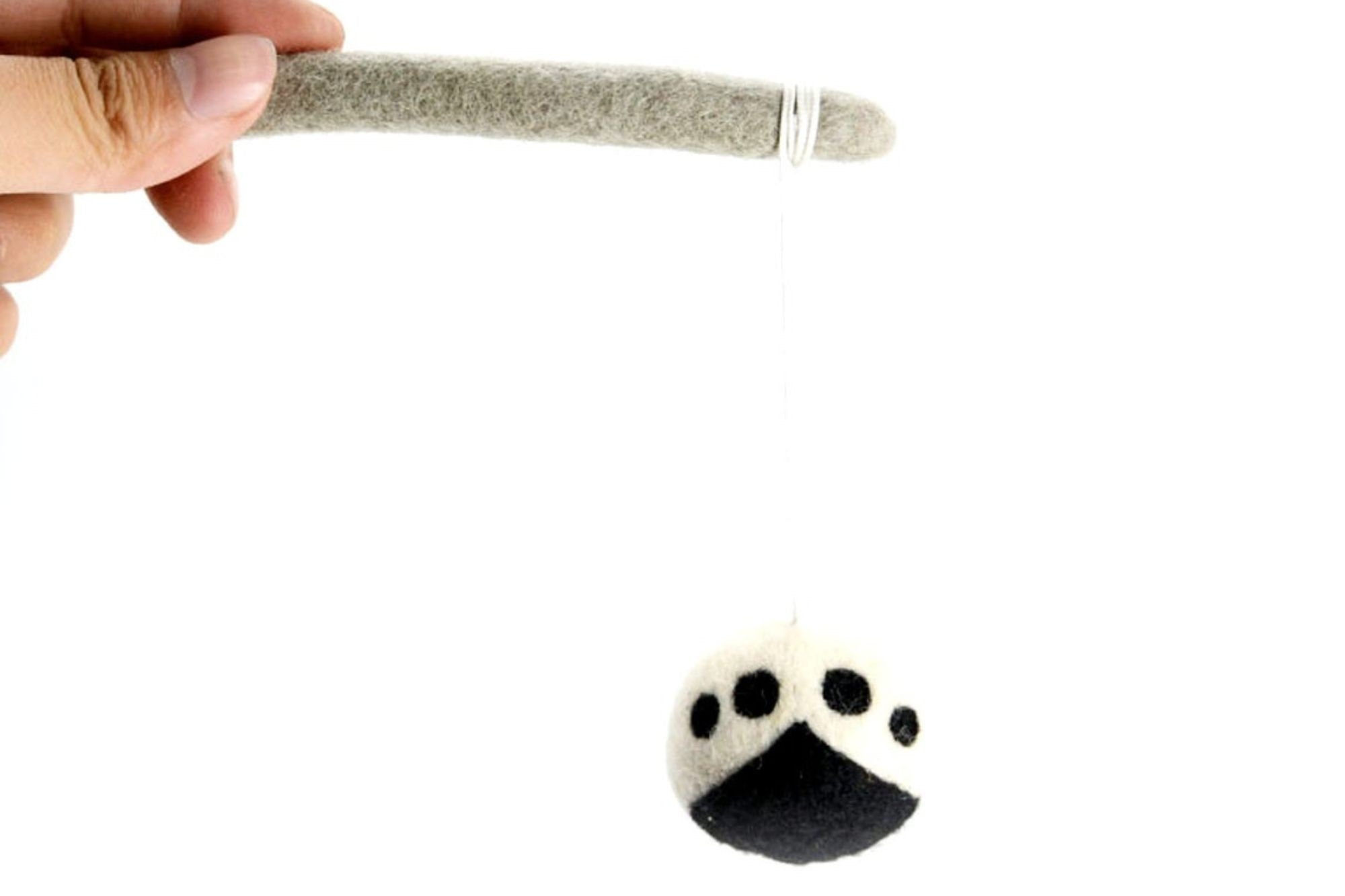 Wool Felt Cat Toy - Kitty Play Teaser - Felt Pet Game Gift for Cats -Set of 2 Interactive
