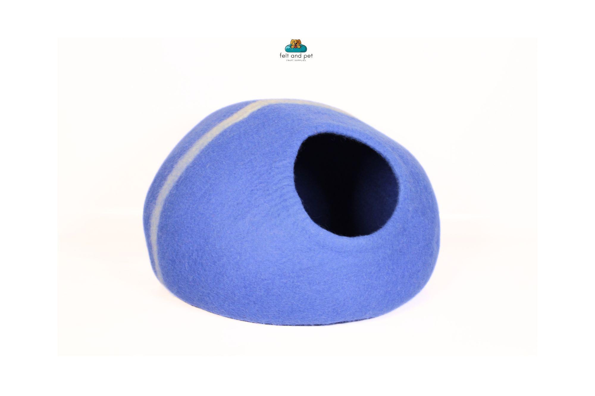 Felt Cat Cave - Wool Felted Pet Bed- Warm & Cozy Kitty House- Handmade Cozy Snuggle Place For Your Pet