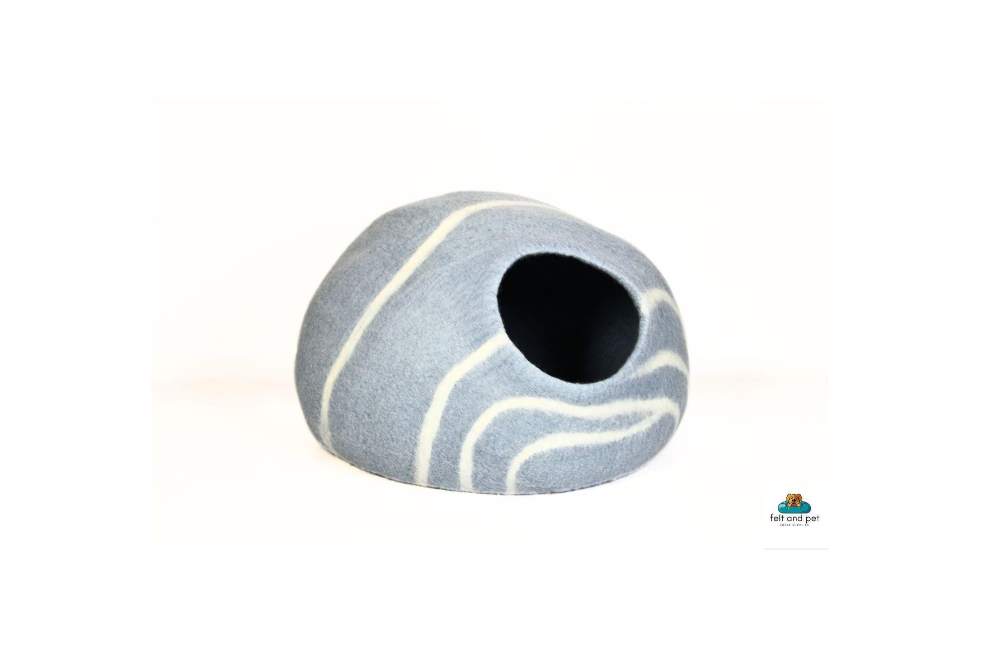 100% Pure Wool Felt Cat Cave - Handmade Wool Cat House - Warm Kitty House- Perfect For All Searsons- Eco-Friendly, And Non-Toxic
