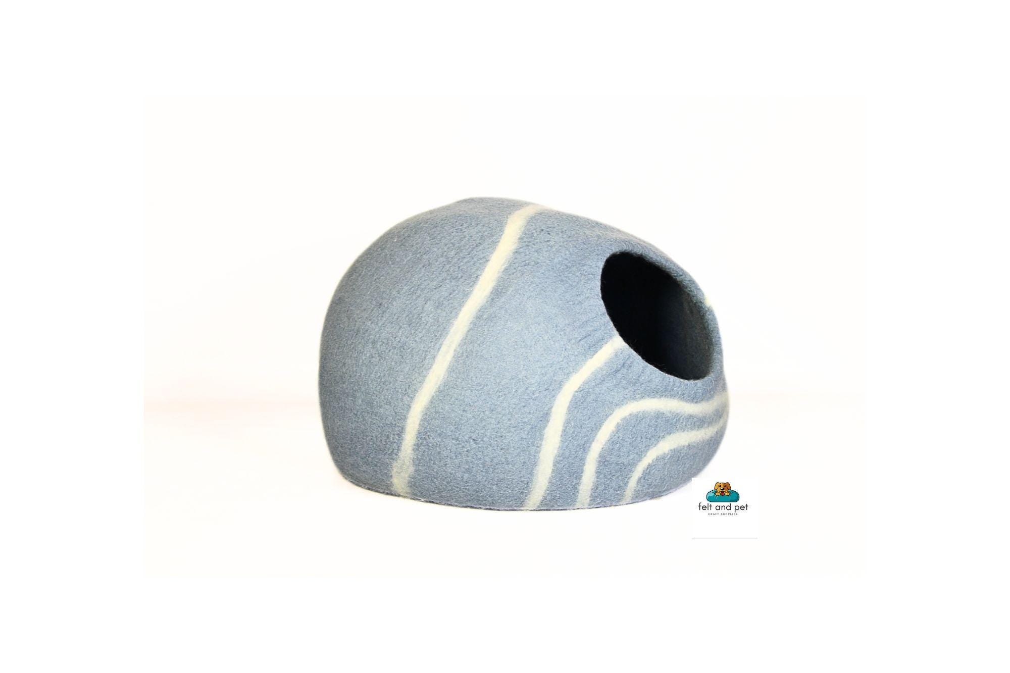 100% Pure Wool Felt Cat Cave - Handmade Wool Cat House - Warm Kitty House- Perfect For All Searsons- Eco-Friendly, And Non-Toxic