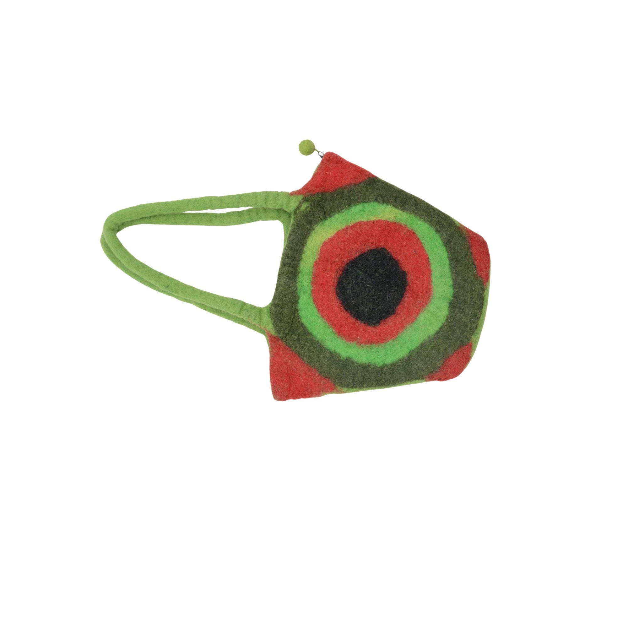 Håndlavet filt-tote-taske Boho-håndtaske