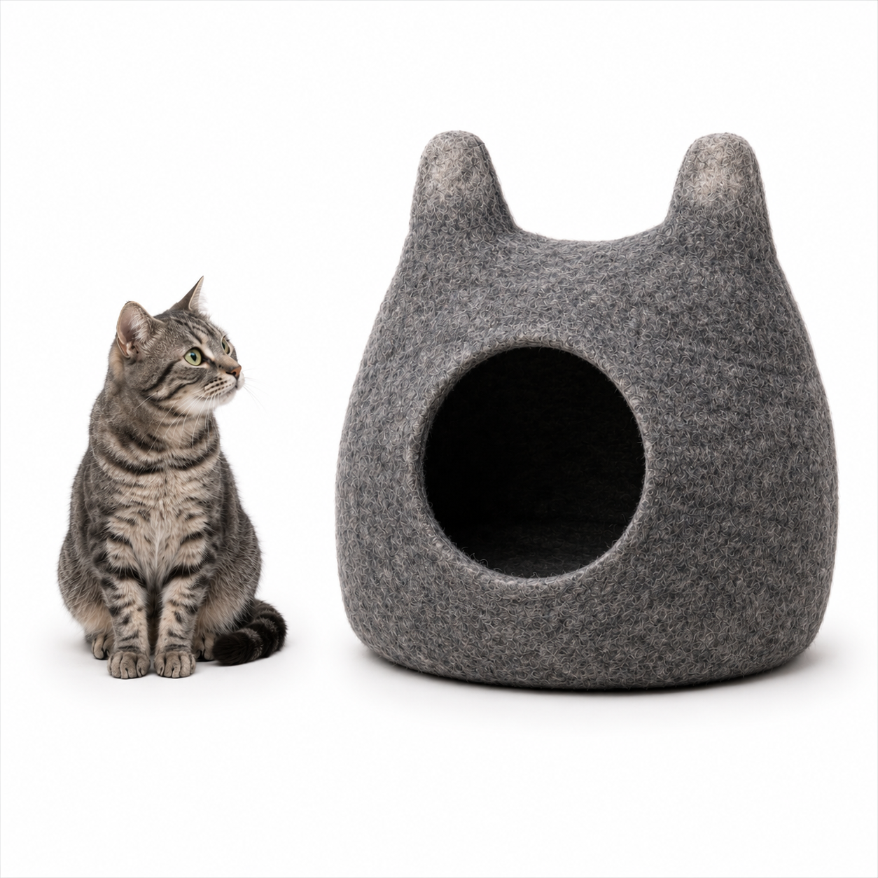 Premium Wool Cat Beds- Felt Cat House- Pet Furniture- Made Using 100% Pure Wool- Custom Cat Caves- Available In Different Sizes And Colors