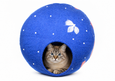 Cosmic Night Themed Wool Cat Bed