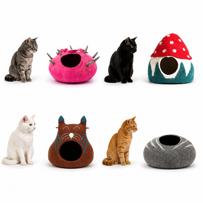 Handmade Cat Bed For your Feline Friend - Indoor Animal Cave