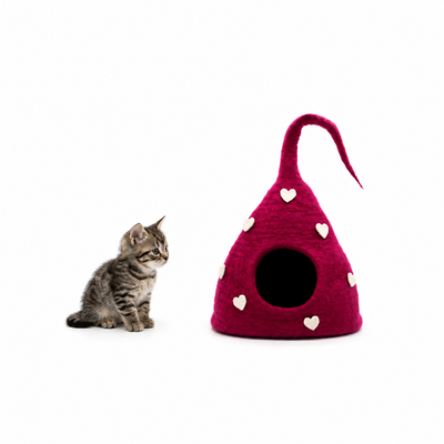 Cozy And Designer Pet Bed Heart Haven Felt Cat Bed