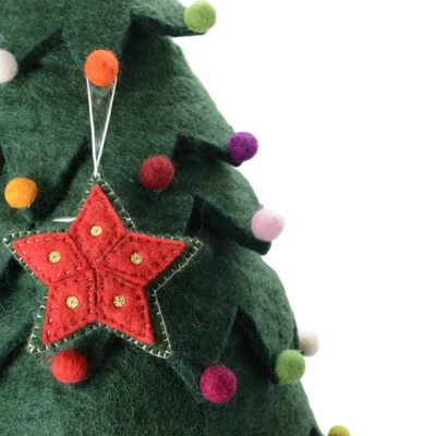 Festive Felt Star Ornament – Handcrafted Christmas Tree Decoration