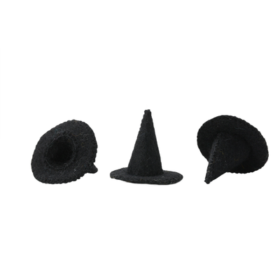 Wool Felt Witch Hat Ornaments – Spooky Halloween Set