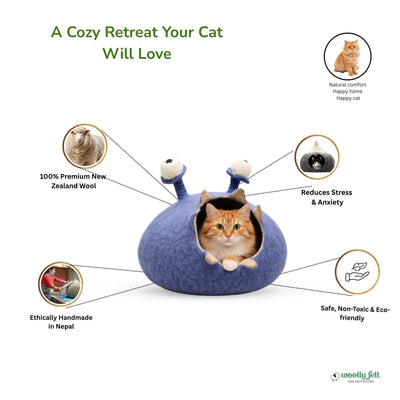 Snail Designed Felt Cat Cave