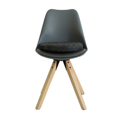 수제 진회색 두꺼운 폼 프리즈비 펠트 의자 쿠션 양모 시트 패드