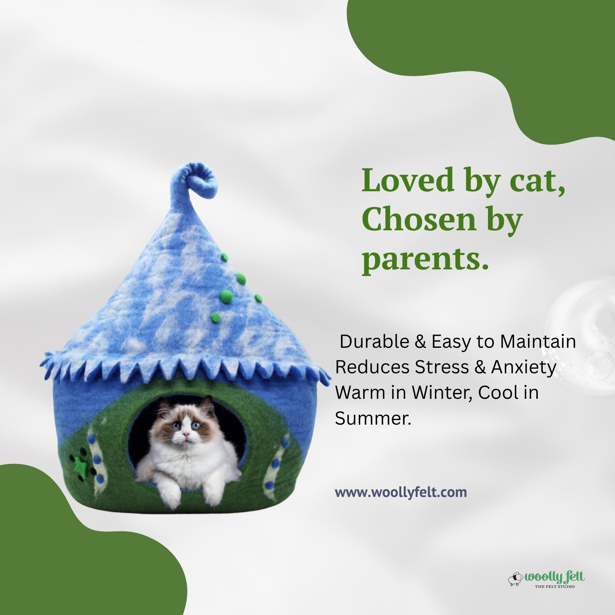 Bluebell Cottage Keçe Kedi Mağarası