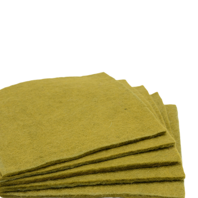 Feutre de laine vert olive fait main Tissu feutre artisanal