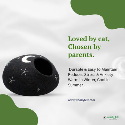 Cachette pour chat en feutre de laine Midnight Sky