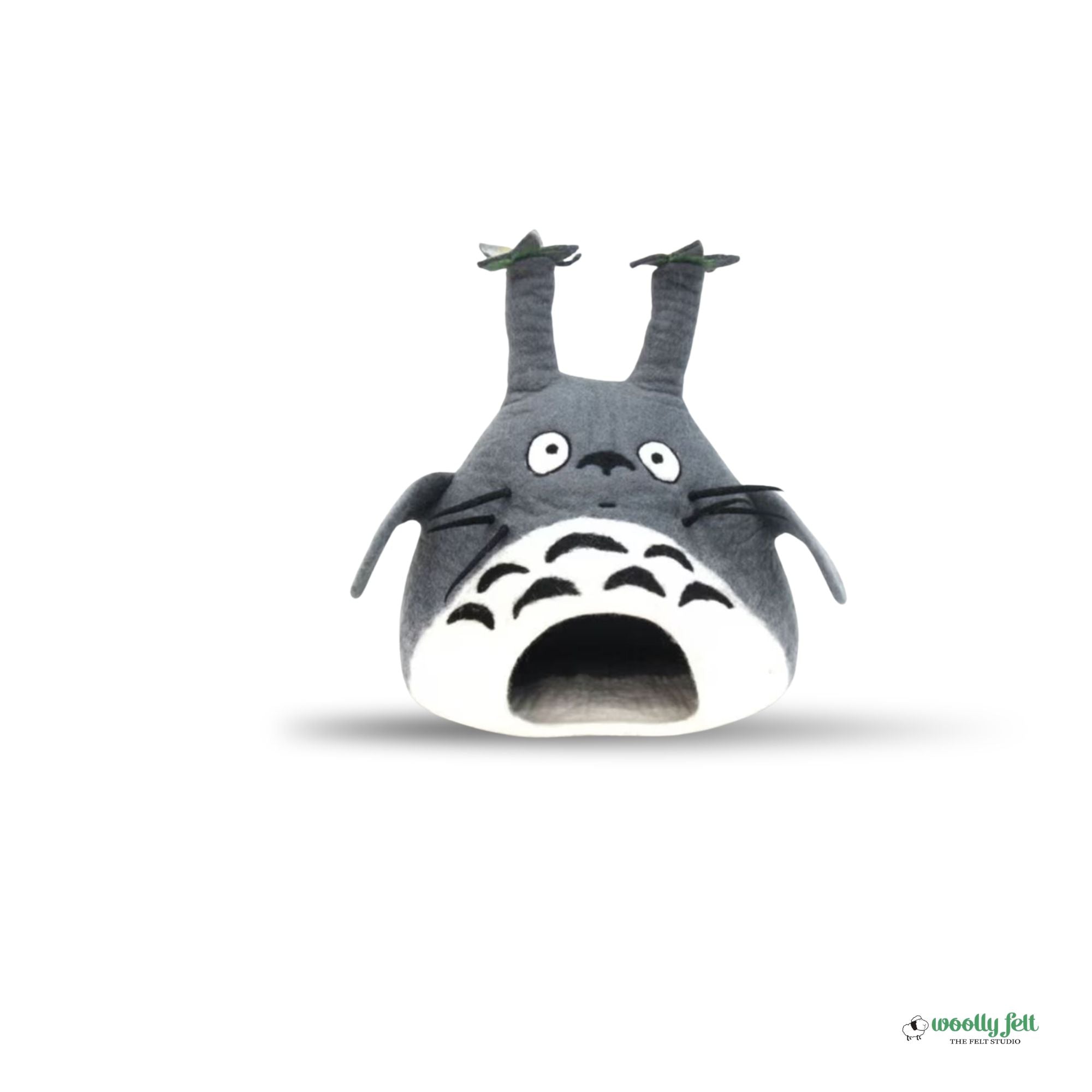 Totoro Felt Cat Cave Handmade Wool Cat House