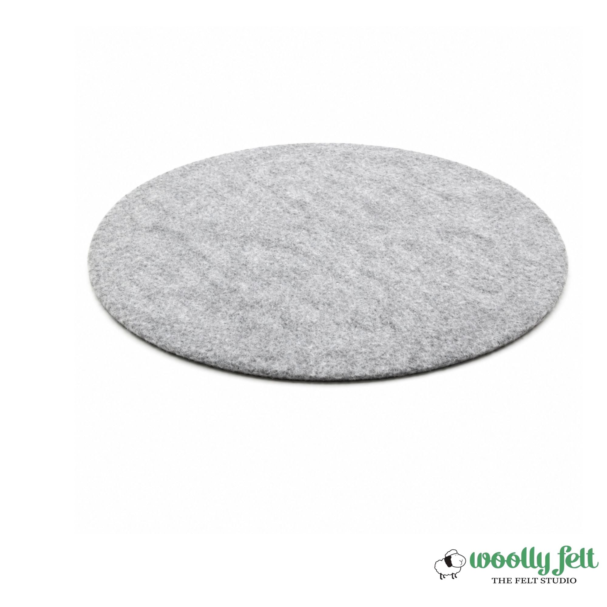 Handmade Gray Wool Pet Mat | Felt Dog Bed, Cat Lounger