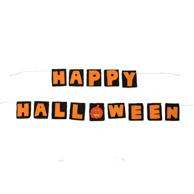 Filt Halloween vægbanner – “Glædelig Halloween” dekoration