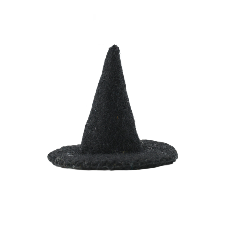 Wool Felt Witch Hat Ornaments – Spooky Halloween Set
