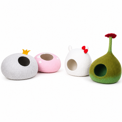 Best Whisker Wool Cat Cave Beds