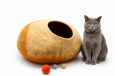 ゴールデンペブル ハンドメイド フェルト キャットケイブ