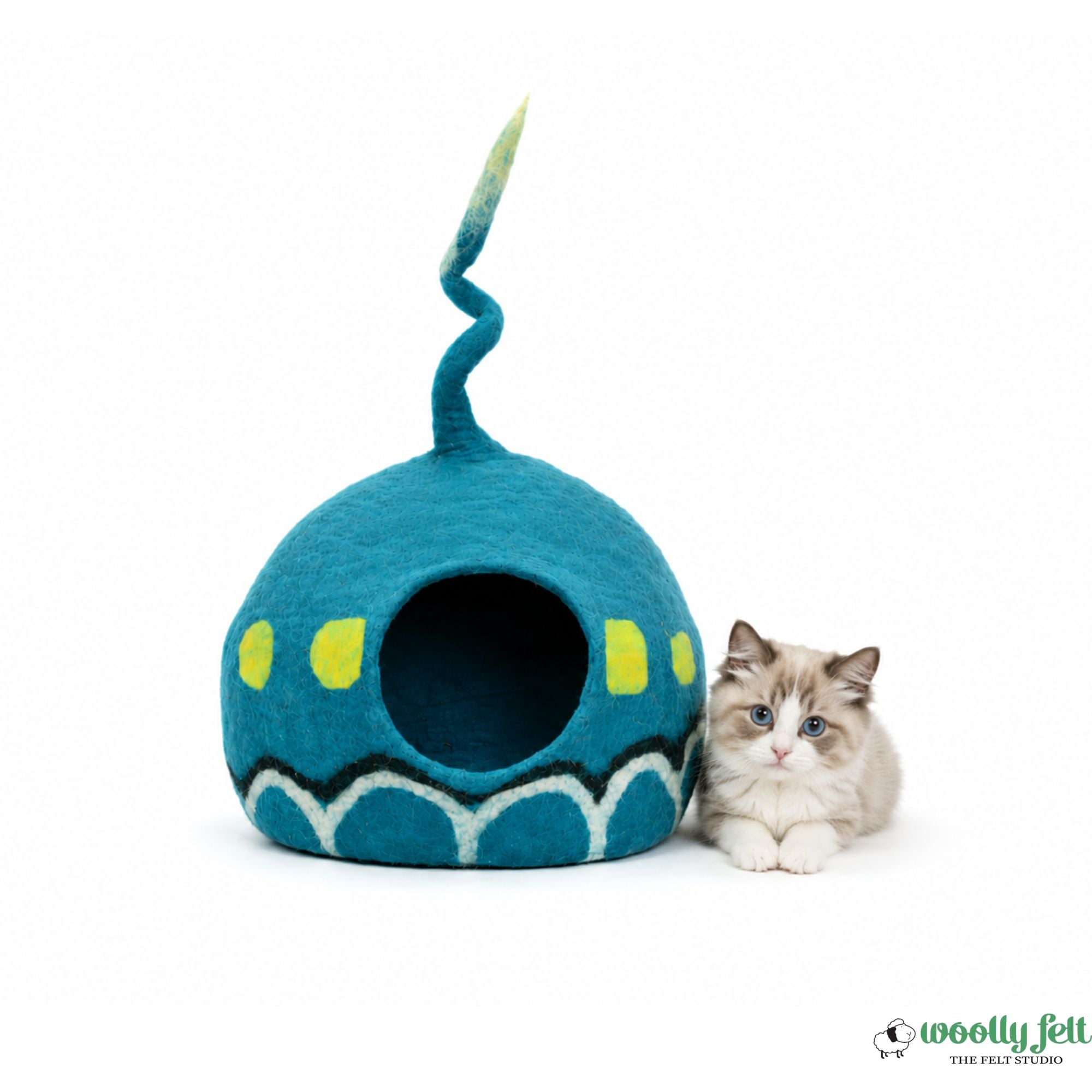 Wool Cat House Made Using 100% Pure Wool-Handmade Felt Cat Cave-Pet Furniture-Custom Cats Bed- Ideal Gift For Pet Lovers