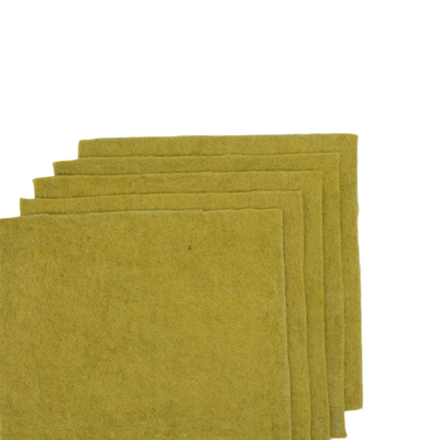Feutre de laine vert olive fait main Tissu feutre artisanal
