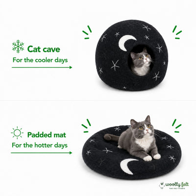 Cachette pour chat en feutre de laine Midnight Sky