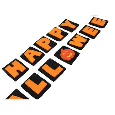 Filt Halloween vægbanner – “Glædelig Halloween” dekoration