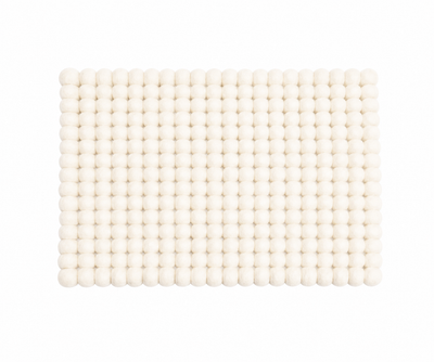Handmade Rectangle White Felt Ball Chair Pads Wool Seat Cushion