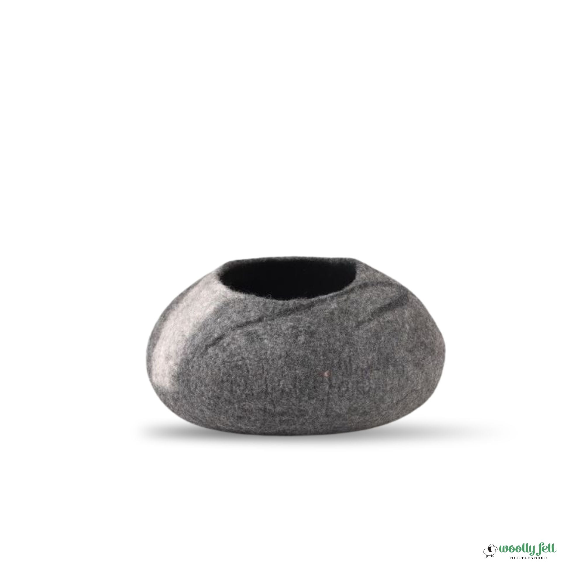 Tri Color Felt Cat Cave Handmade Wool Cat House
