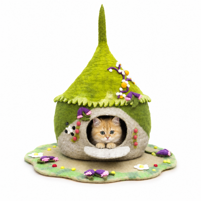 Authentic Design Felt Cat Cave With Placemat