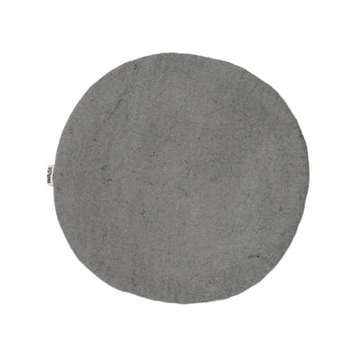 Cuscino per sedia piatto in feltro grigio, fatto a mano, sottile in lana.