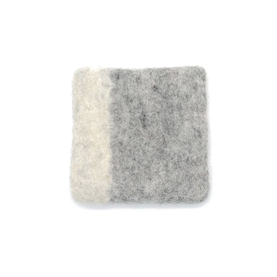 Sous-verres en feutre de laine gris et blanc faits à la main Tapis de protection de table