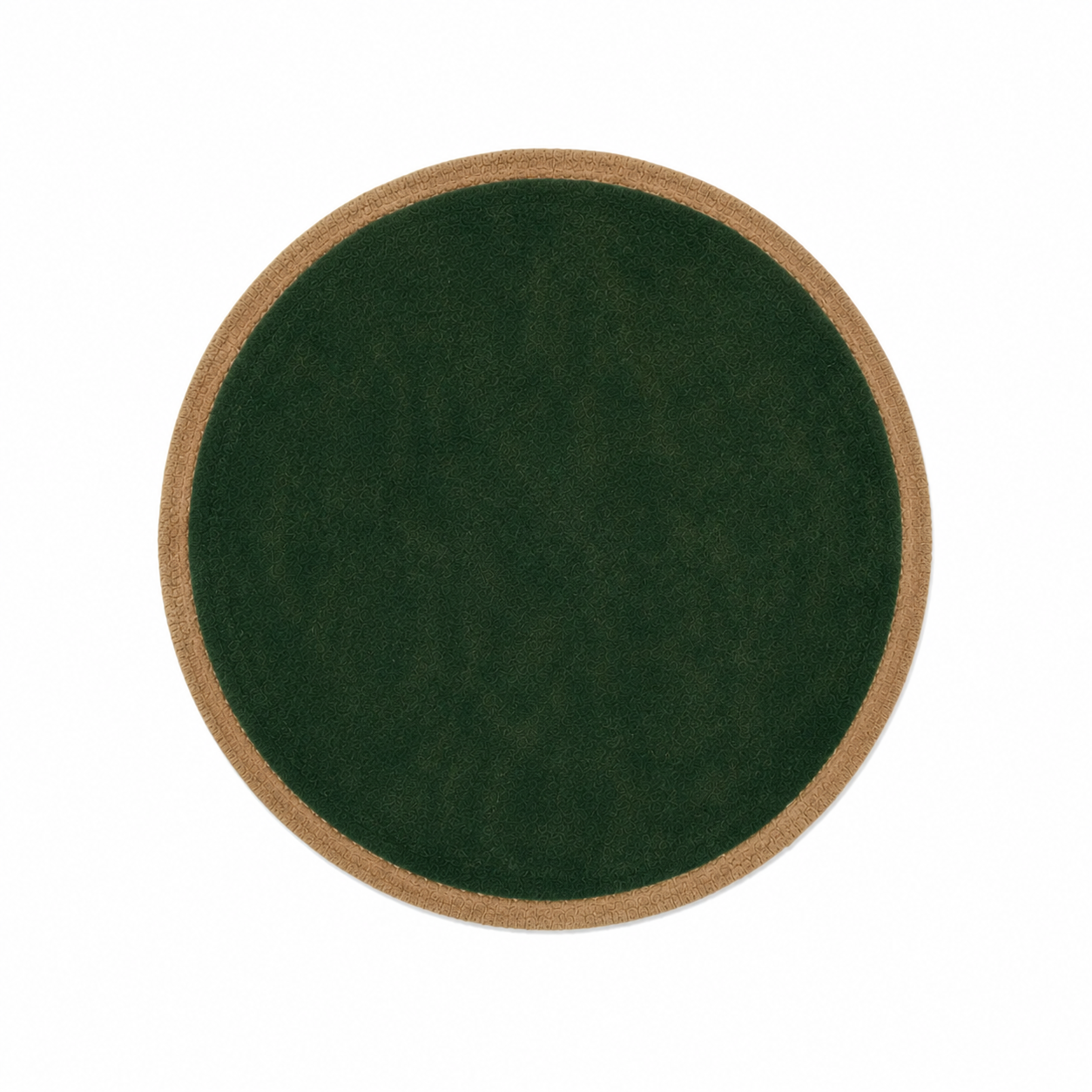 Handmade Green Gray Wool Felt Round Rug Modern Floor Mat