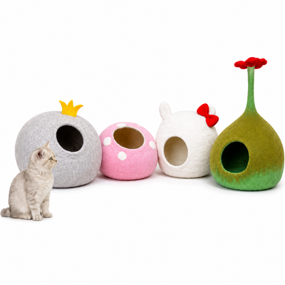Best Whisker Wool Cat Cave Beds