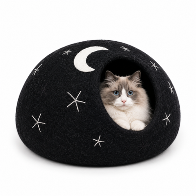 Cachette pour chat en feutre de laine Midnight Sky
