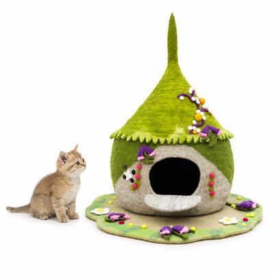 Authentic Design Felt Cat Cave With Placemat