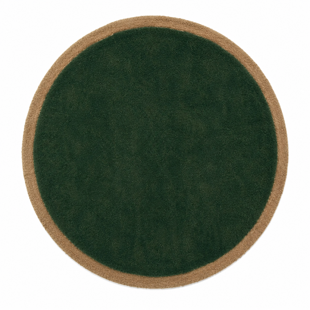 Handmade Green Gray Wool Felt Round Rug Modern Floor Mat