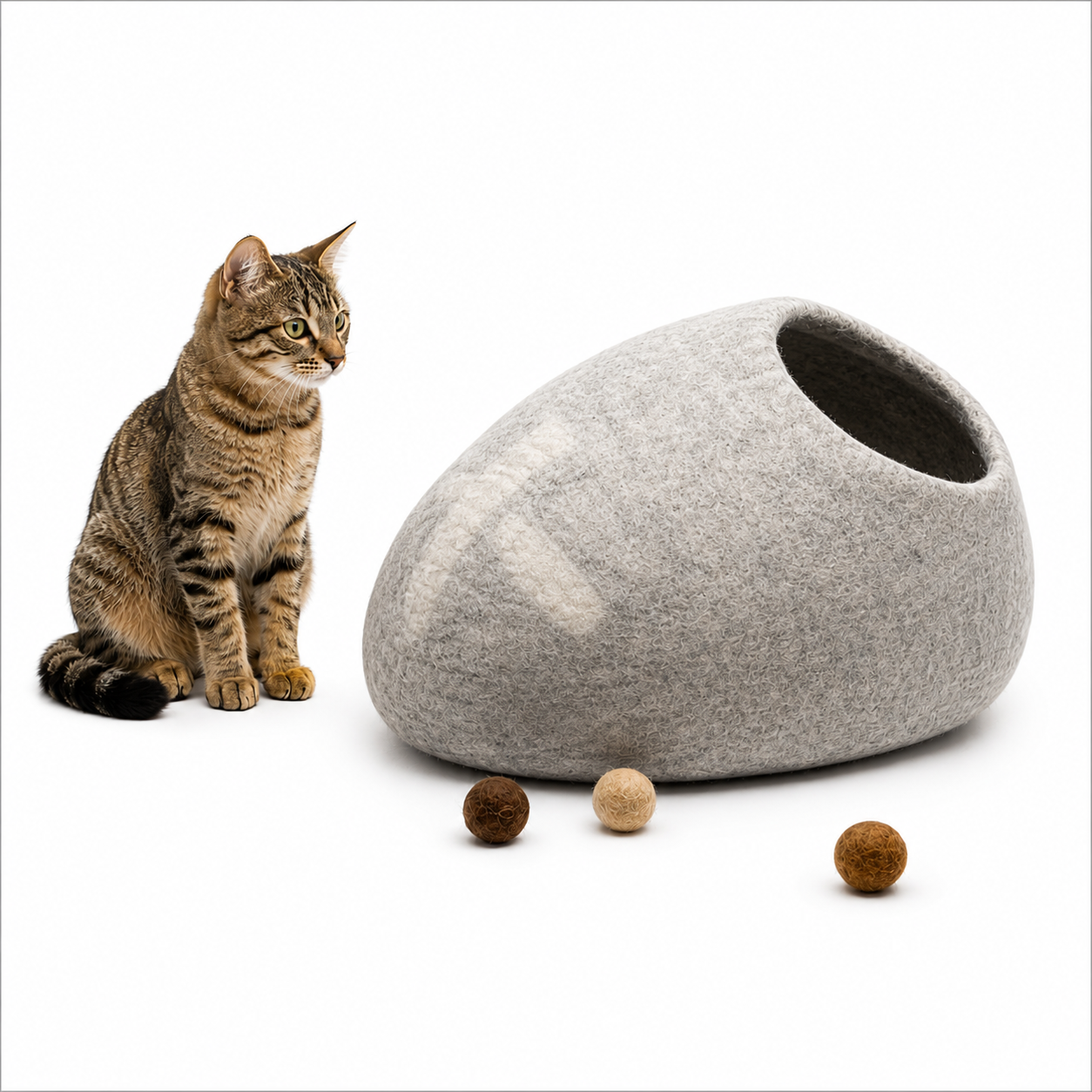 Shoes Shaped Felt Cat Cave - Large Cat Bed - Modern Pet Bedding - Wool Pet House - Gifts, Free Shipping