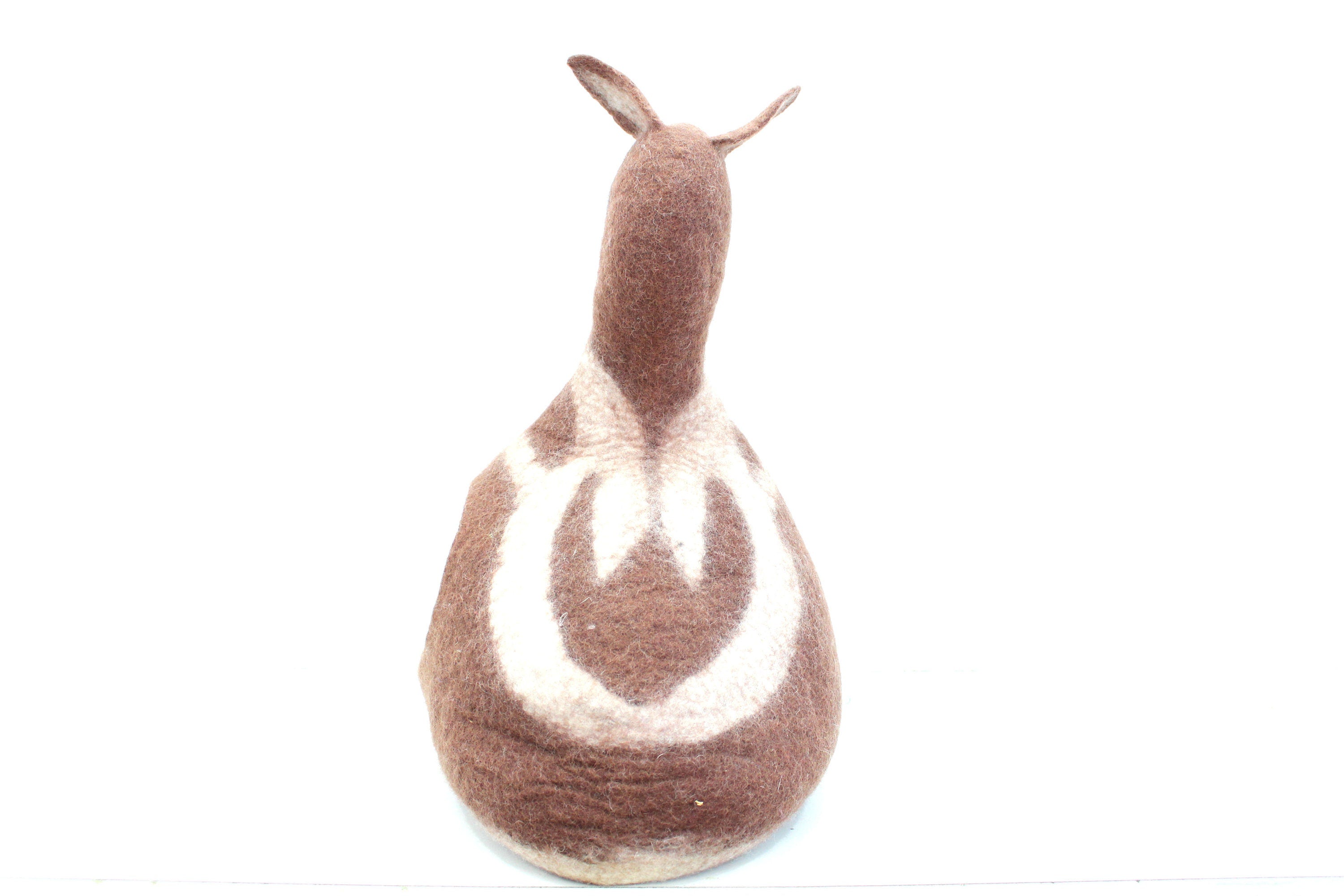 Kangaroo Woolen Cat Cave – Hand-felted Pet Bed, New Zealand Lamb Wool