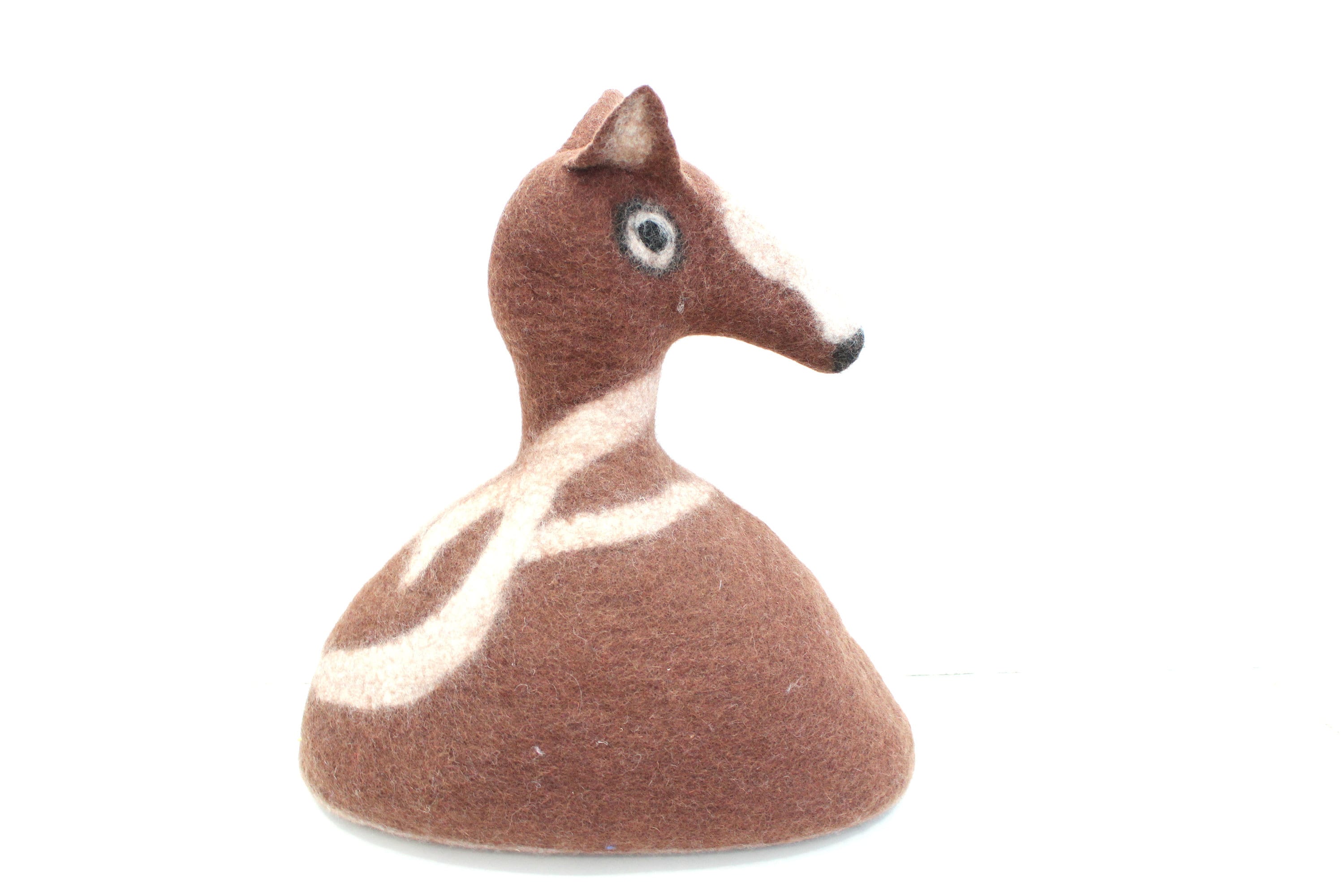 Kangaroo Woolen Cat Cave – Hand-felted Pet Bed, New Zealand Lamb Wool